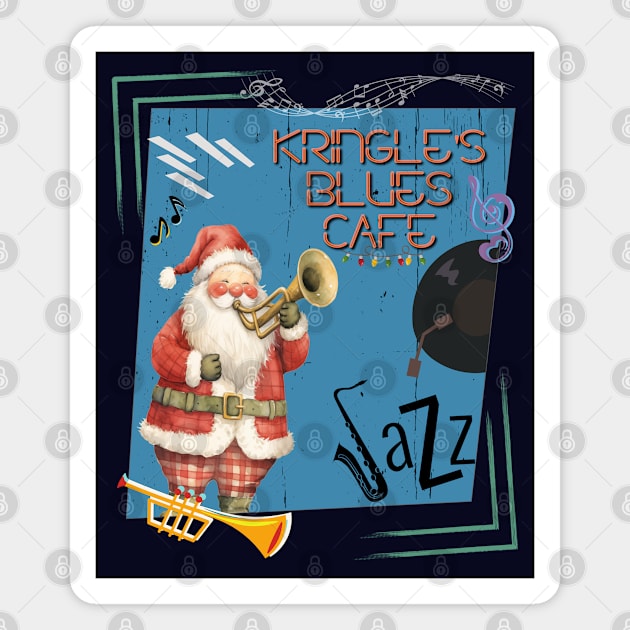 Kringle's Blues Café - Jazz Club Magnet by Blended Designs